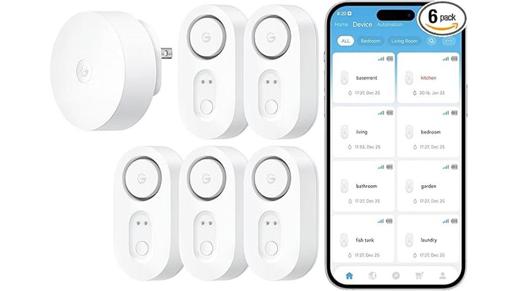 five water leak detectors