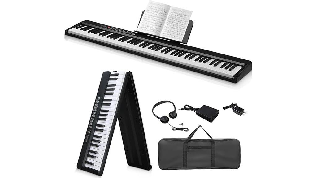 foldable 88 key electronic keyboard