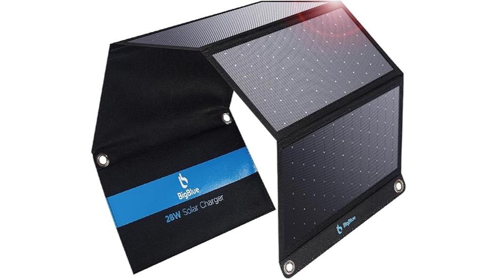 foldable solar charger with three usb ports