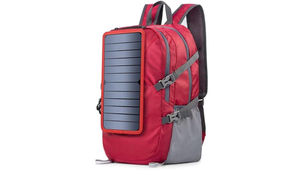 foldable solar hiking backpack