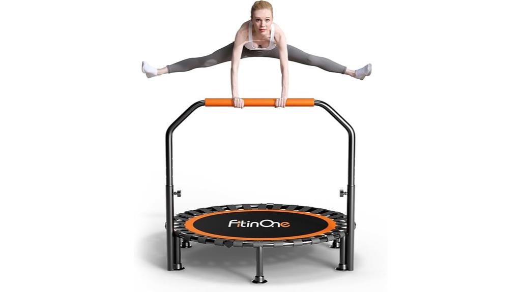 foldable trampoline with bands
