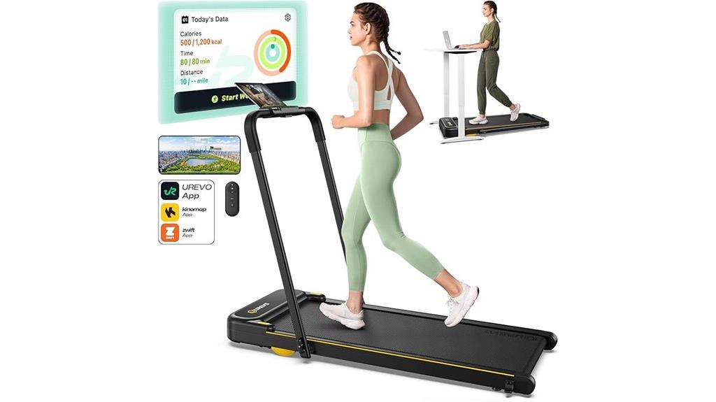 folding treadmill with app