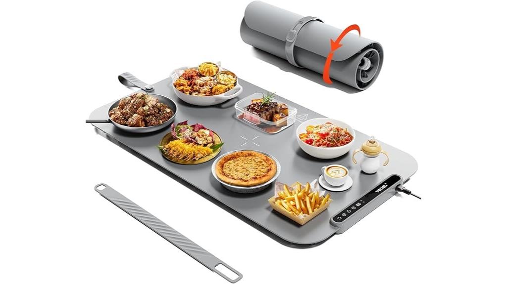 food warming mat size