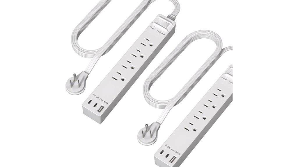 four receptacles with usb