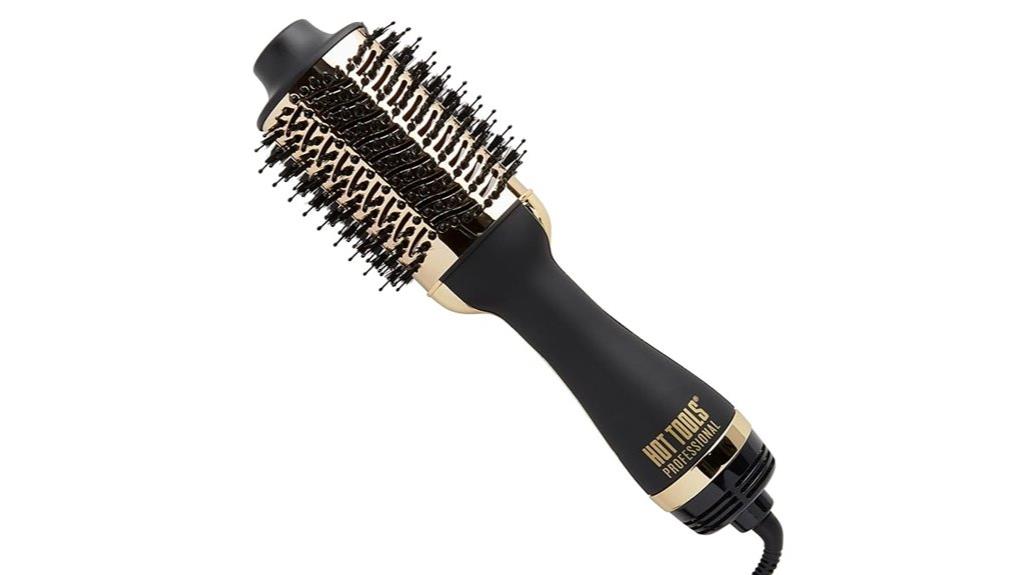 gold plated hair dryer brush