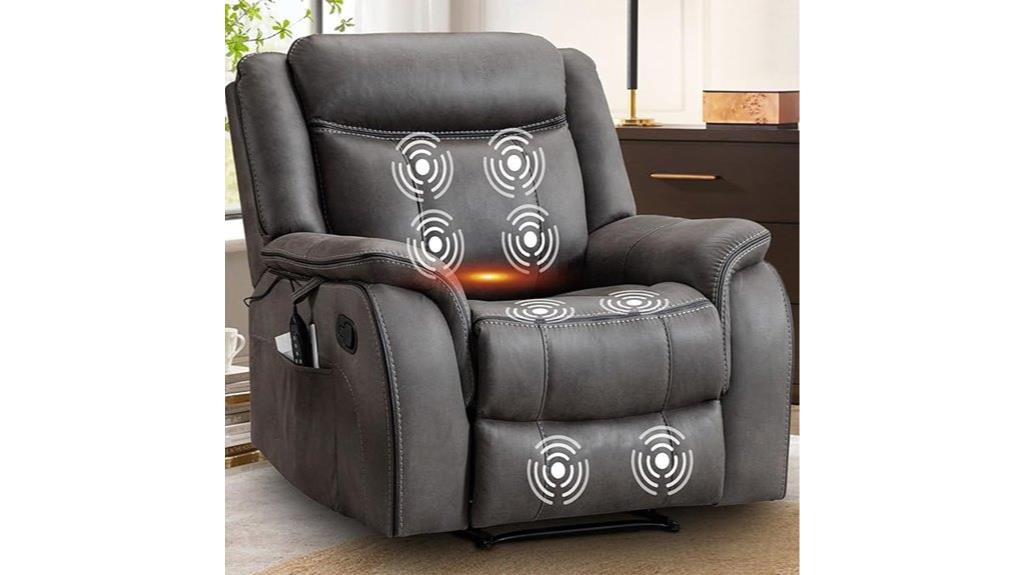 heated faux leather recliner