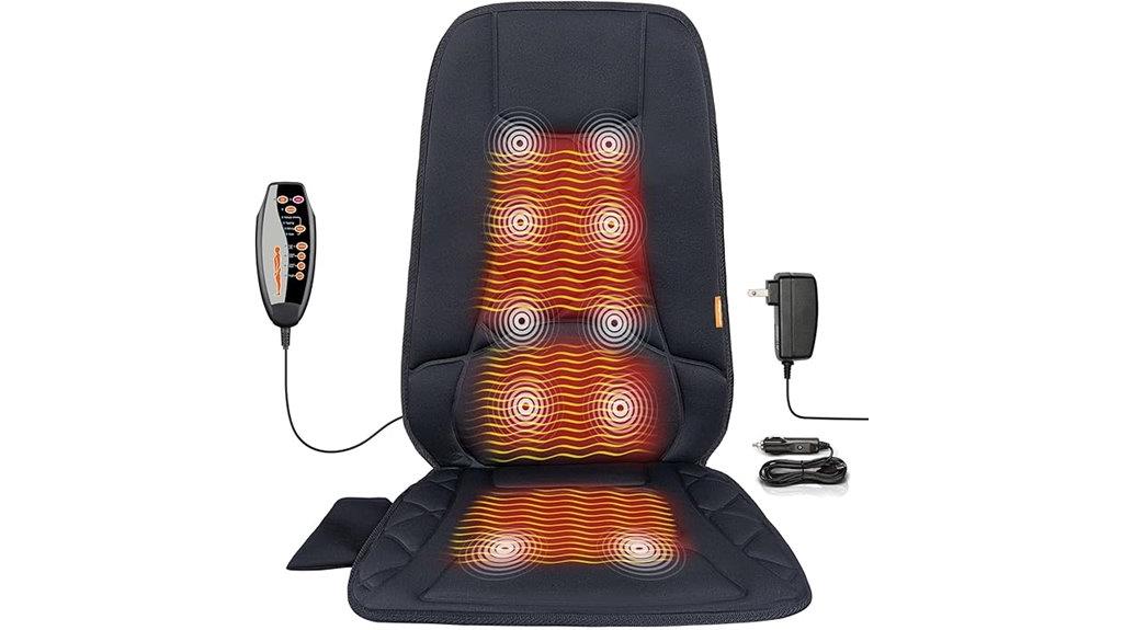 heated massage cushion with vibrations