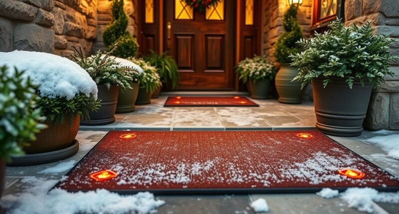 heated outdoor entry mats