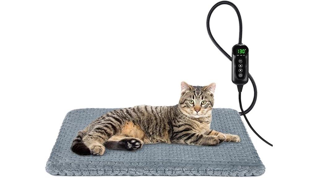 heated pet bed with adjustable temperature