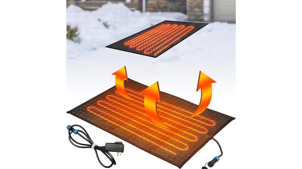 heated snow melting mats