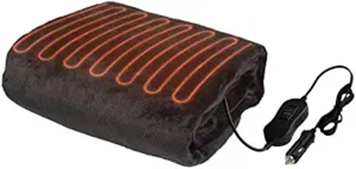 heated travel car blanket
