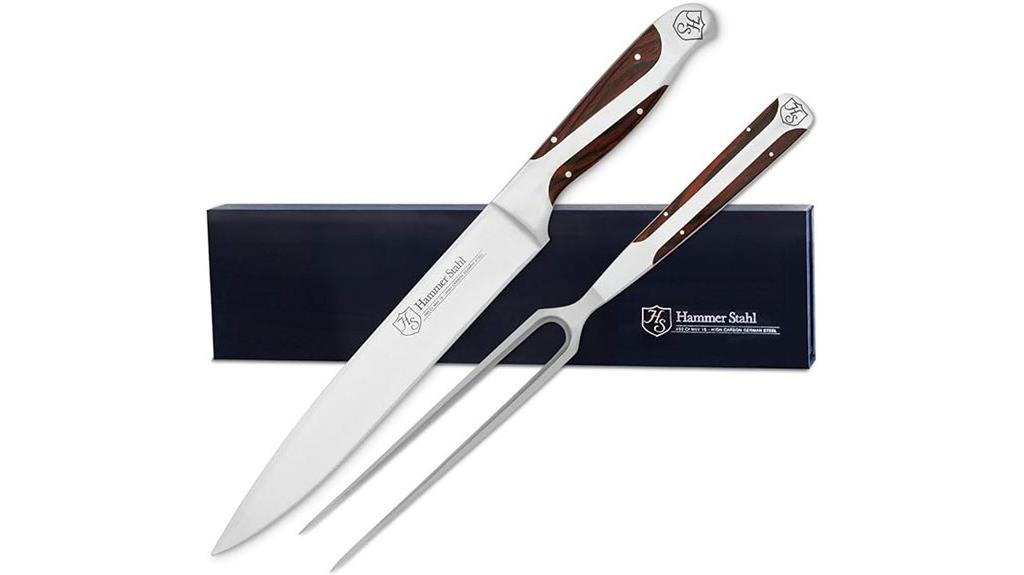 high carbon steel carving set