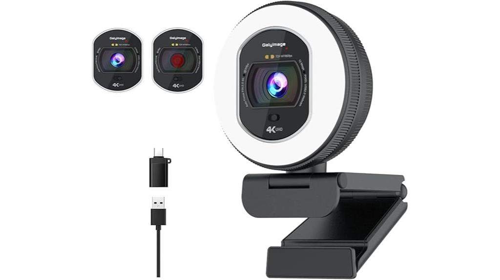 high resolution webcam with light