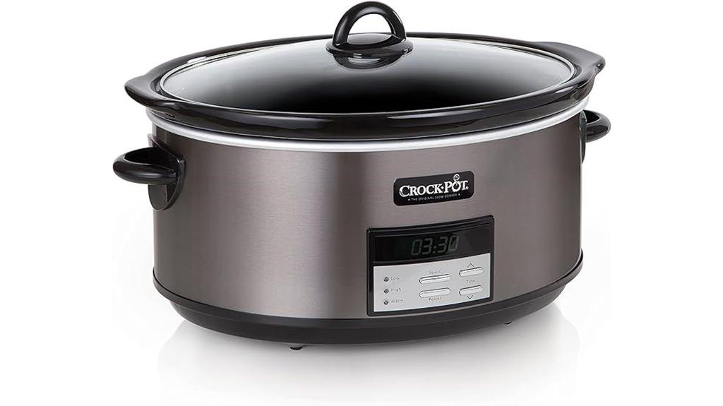 large 8 quart programmable slow cooker