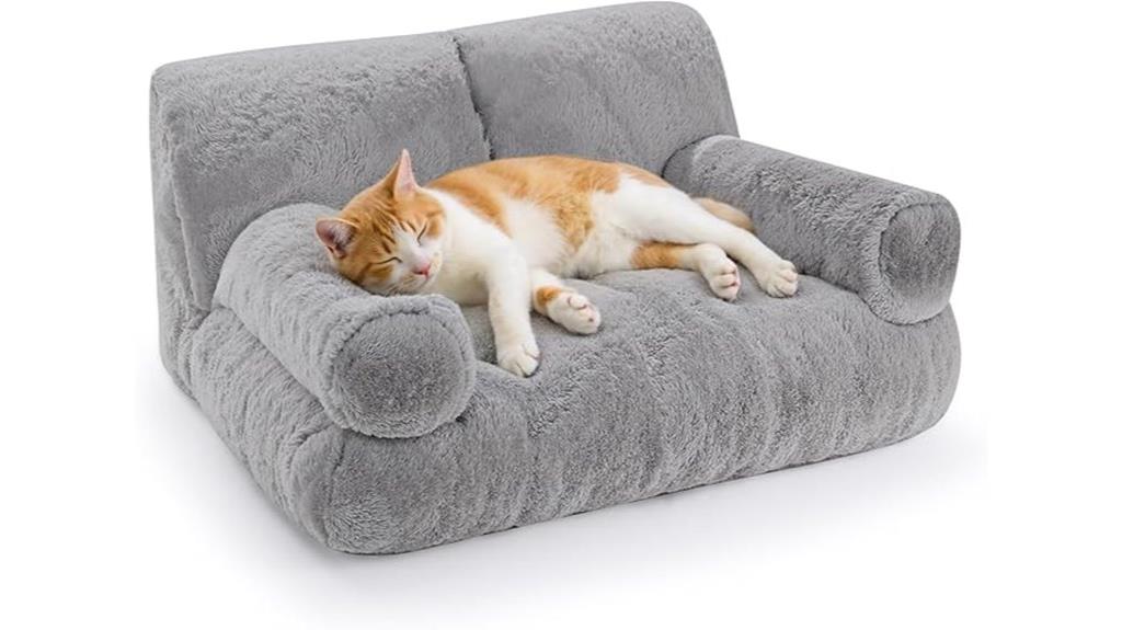 large cat bed with bolsters