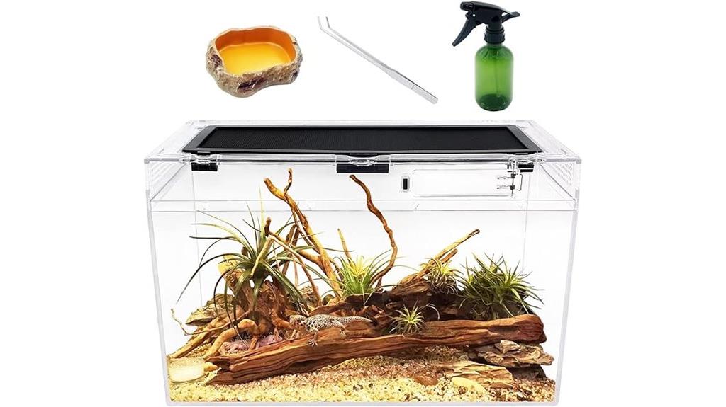 large clear reptile enclosure