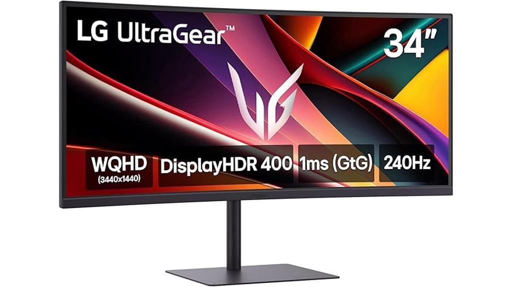 large curved gaming monitor