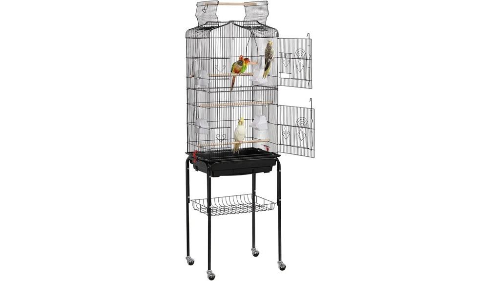 large mobile bird cage