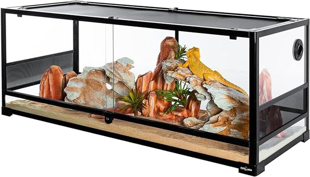 large reptile glass enclosure