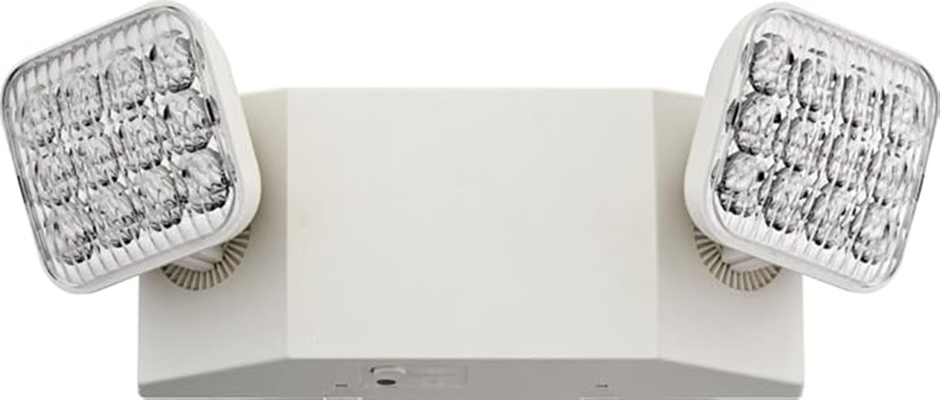 led emergency light with dual heads