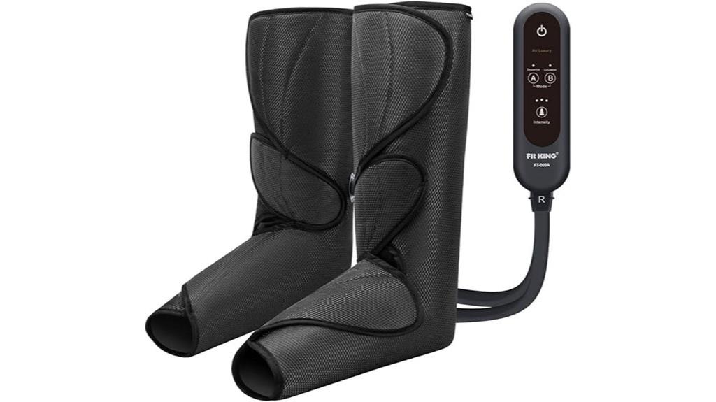 leg massager with controls