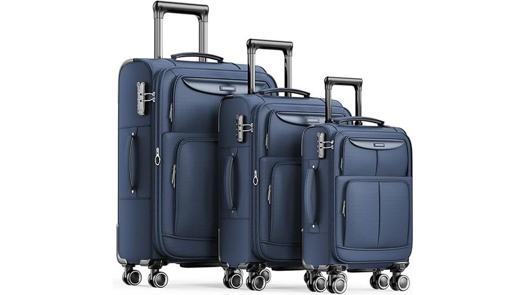 lightweight expandable spinner luggage