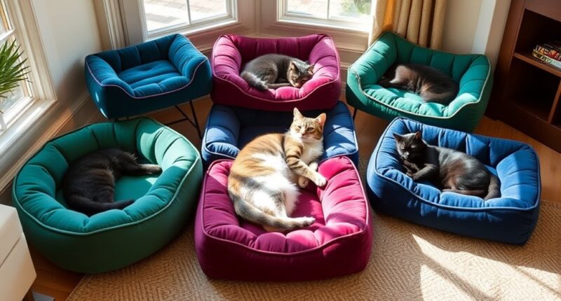luxury orthopedic cat beds