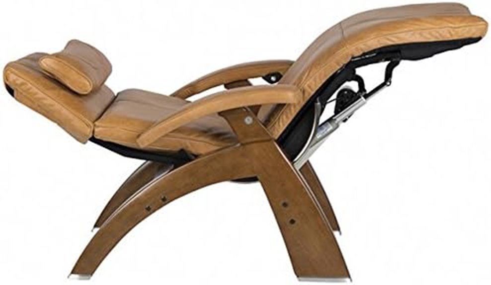 luxury walnut recliner with heat