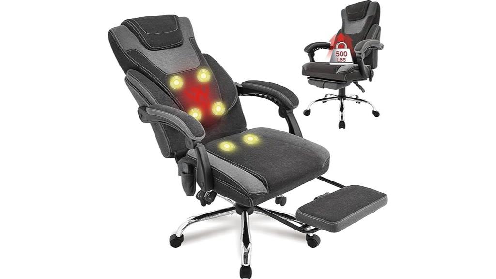 massage chair with footrest