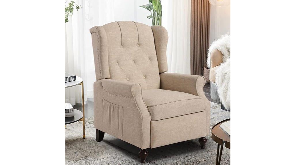 massage heated wingback chair