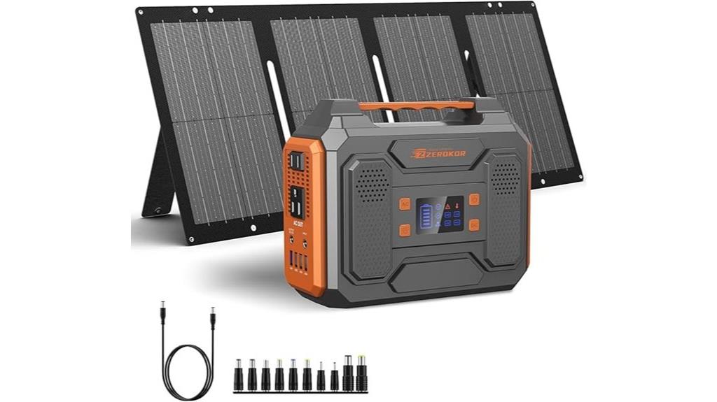 orange portable solar generator
