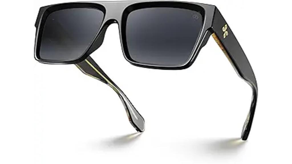 oversized flat top sunglasses