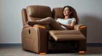 petite recliners with heat