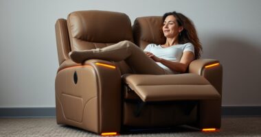 petite recliners with heat