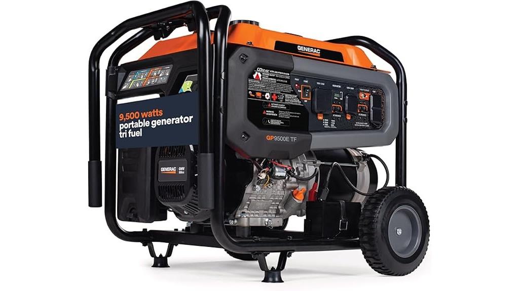 portable 12 500w tri fuel generator