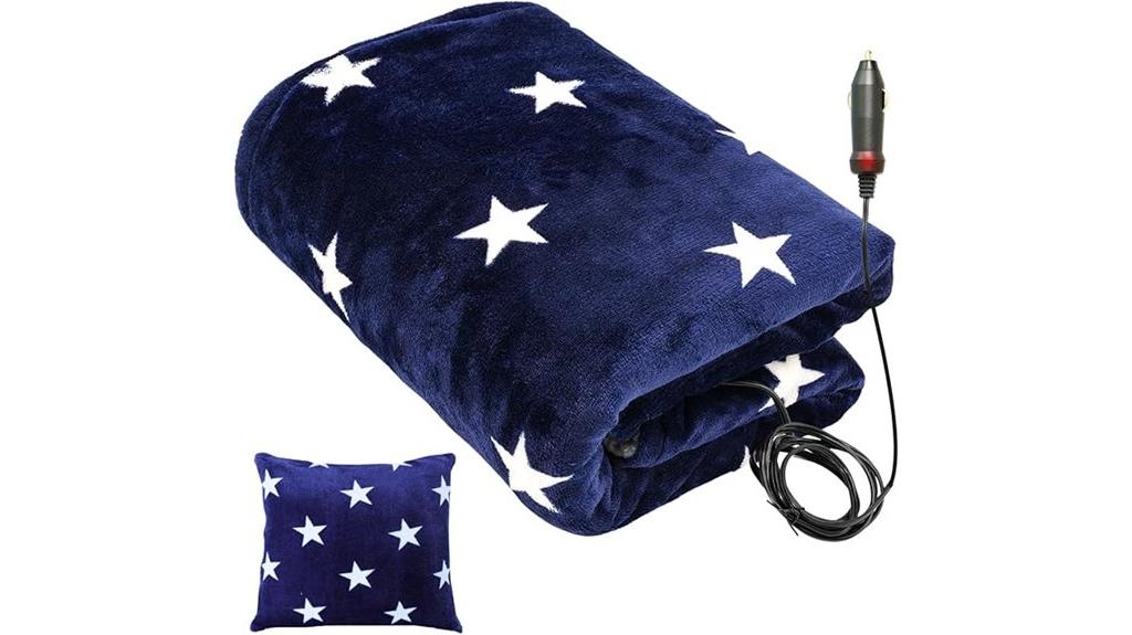 portable heated travel blanket
