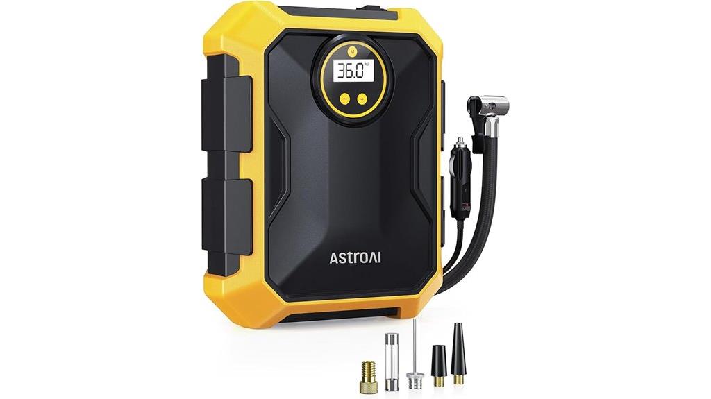 portable inflator with led