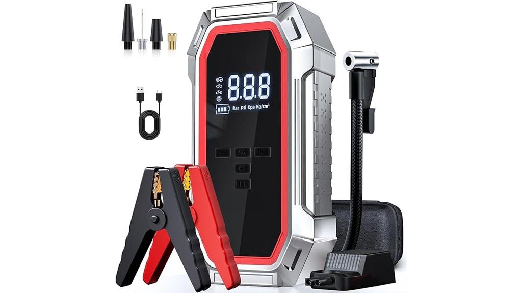 portable jump starter with air compressor