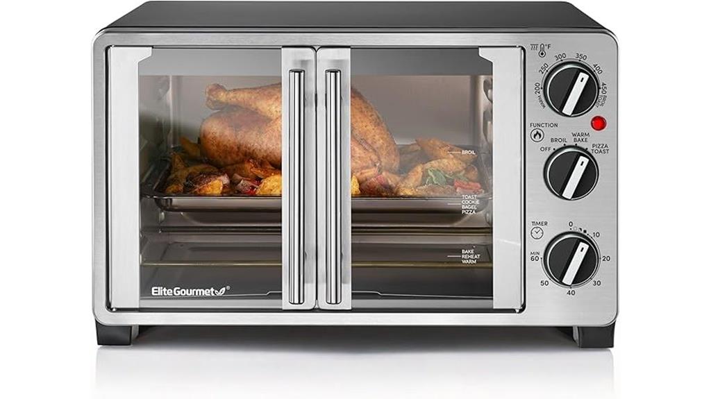 premium double french door toaster