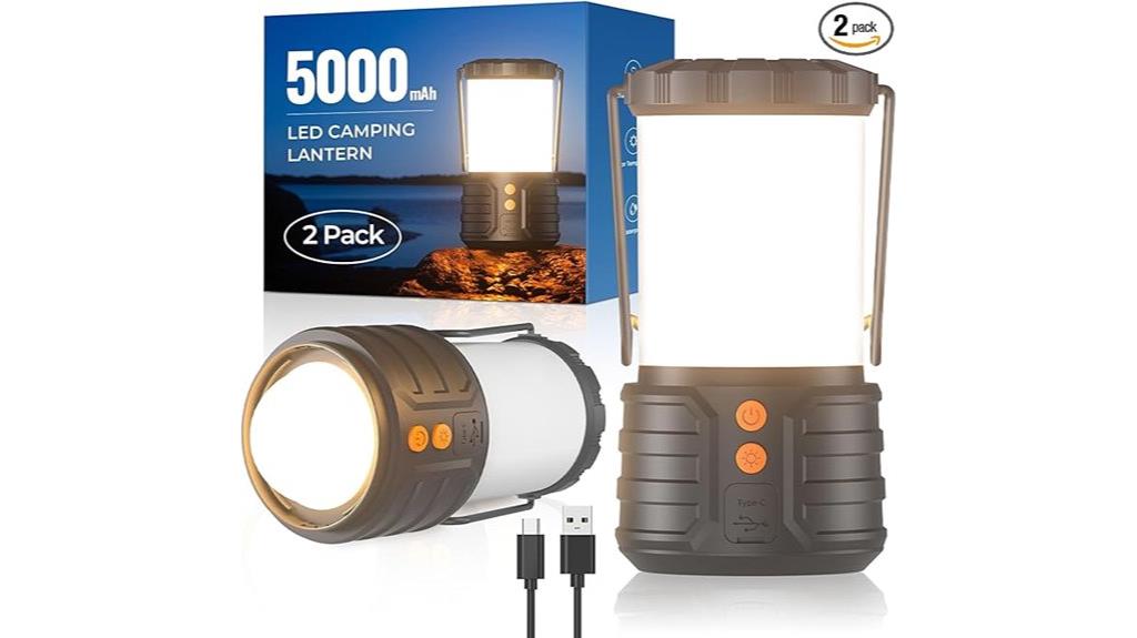 rechargeable camping lanterns pack