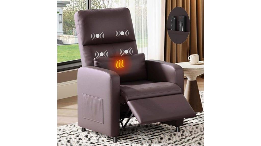 recliner with heat massage