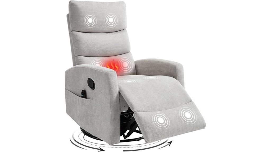 recliner with heat massage