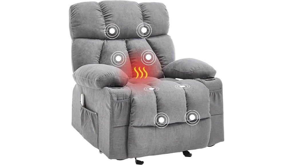recliner with heat vibration
