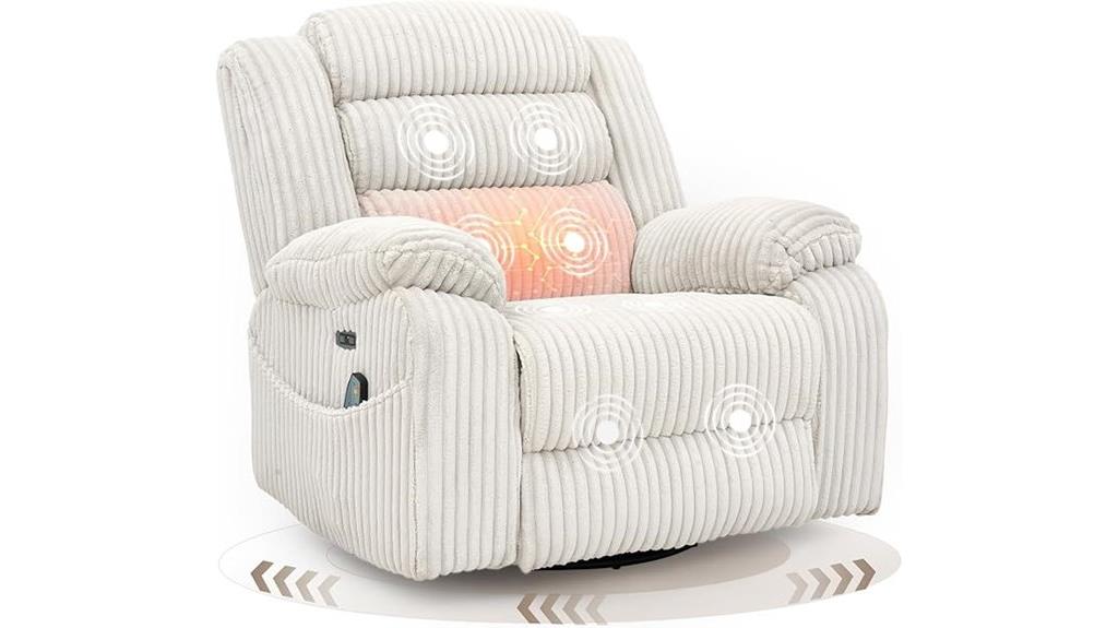 recliner with massage features