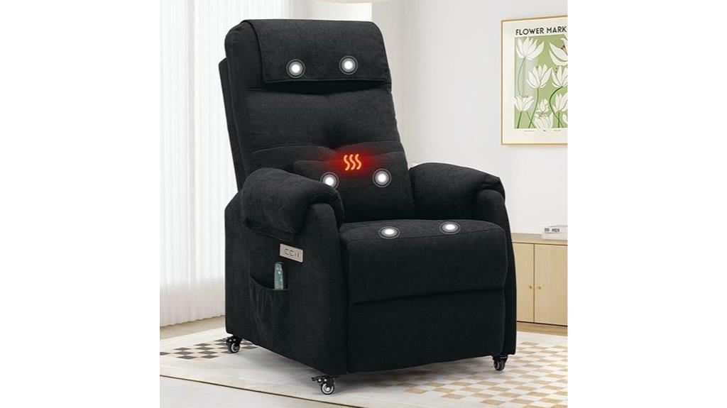 recliner with massage features