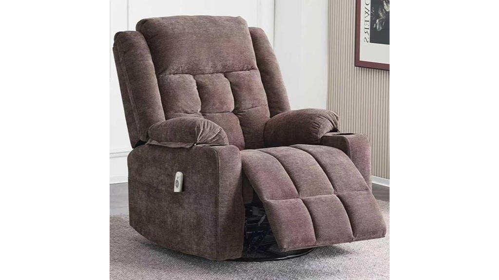 recliner with massage heat