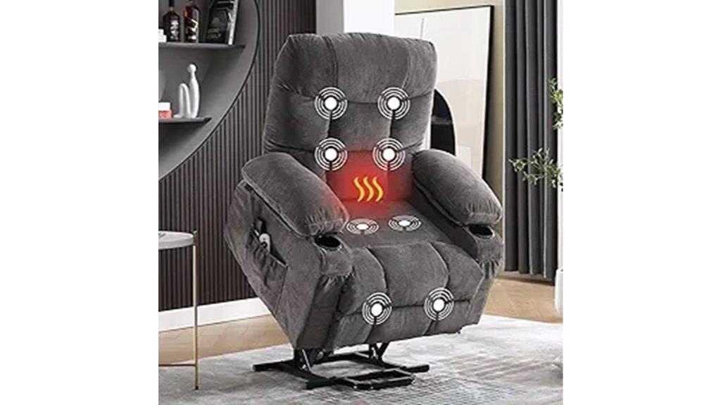reclining massage heating chair
