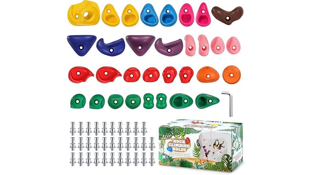 rock climbing holds set