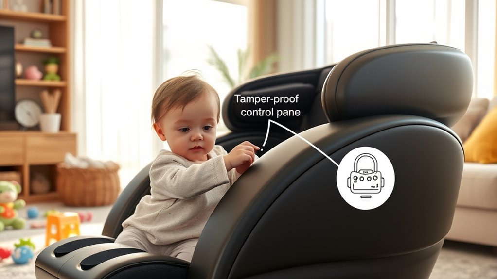 secure massage chair access