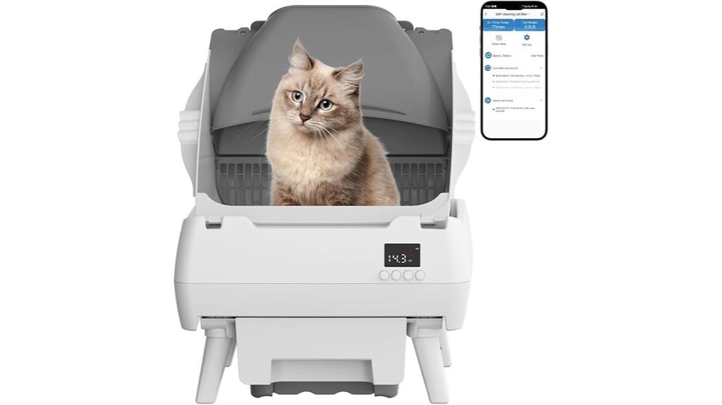 self cleaning app controlled litter box